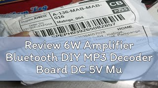 Review 6W Amplifier Bluetooth DIY MP3 Decoder Board DC 5V Music Player Car FM Radio Module TF USB R [upl. by Aisatsanna]