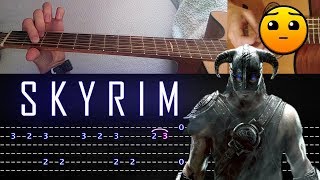 How to play Skyrim Guitar Tutorial TABS Fingerstyle [upl. by Ninahs]