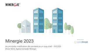 Minergie SAVOIRFAIRE actuel  Minergie 2023 [upl. by Dnomyar901]