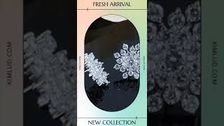 Korean Fashion Jewelry Exquisite Rhinestone Crystal Christmas Snowflake Flower Earrings Wholesale [upl. by Ares]