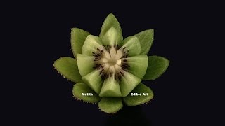 Beautiful Kiwi Fruit Lotus Flower  Beginners Lesson 3 By Mutita Art In Fruit And Vegetable Carving [upl. by Simmons110]