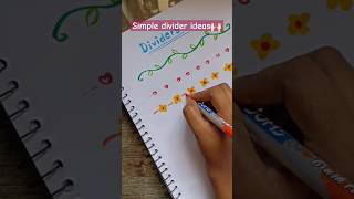 Simple Divider Ideas🙌🏻 Dividers for project notes journals etc shorts viral trending [upl. by Abbotsun]