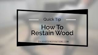 How To Restain Wood [upl. by Llevart]