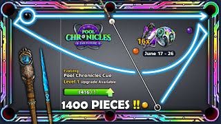 1400 pieces of SINGLE CUE  First time in HISTORY of 8 Ball Pool Chronicle Cue Level MAX GamingWithK [upl. by Shelbi]