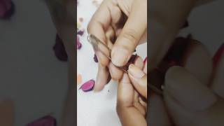 easy nailart with safety pin hacks 💅🖤🤍nail trending [upl. by Hermine]