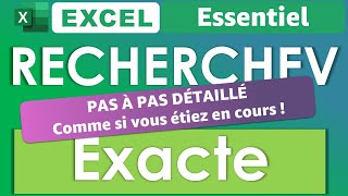 Excel RechercheV exacte comme en cours [upl. by Berkeley]