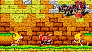 SSF2 Mods Super Sonic vs Fleetway Sonic [upl. by Aracal73]