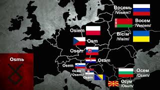 Slavic Languages compared to ProtoSlavic  Numbers [upl. by Carmena245]