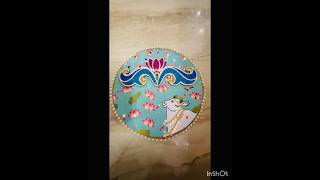 DIY pichwai decouphage and rangoli mat  Anuradhahome [upl. by Tiduj]