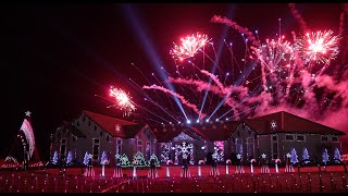 Noel He Is Born Christmas Light and Firework Show  4K [upl. by Plato577]