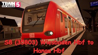 S8 35803 Wiesbaden Hbf to Hanau Hbf  Frankfurt  Fulda Kinzigtalbahn  BR 423  TSW5 [upl. by Wappes902]