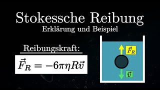 Stokessche Reibung EINFACH erklärt  Formel Beispiel Strömungsmechanik [upl. by Garibold]