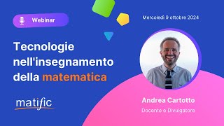 Webinar Tecnologie nellinsegnamento della matematica [upl. by Vonnie99]