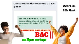 RÉSULTAT BAC 2  CONSULTER EN LIGNE AU TOGO [upl. by Otilesoj]