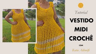 VESTIDO MIDI CROCHÊ [upl. by Fulks]