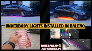 UNDERBODY LIGHTS INSTALLATION IN BALENO [upl. by Arand447]