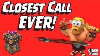 quotClosest Call Everquot NEVER a Closer Attack in Clash of Clans [upl. by Esenej]