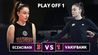 Eczacibasi Dynavit vs Vakifbank  Turkish volleyball league 2024  Play off 1 [upl. by Nadler]