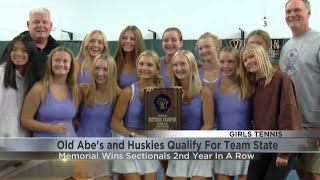 Eau Claire North and Eau Claire Memorial girls tennis punch tickets to state [upl. by Nemhauser]