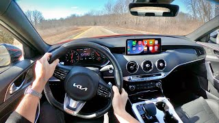 2022 Kia Stinger GT2 AWD V6  POV Review [upl. by Nomis]