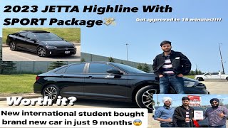 International student bought 2023 JETTA in just 9 Months in Canada🔥😨  Delivery Vlog [upl. by Coats]