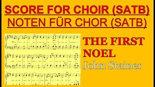 J STAINER  The First Noel  Arrangement for CHOIR SATB [upl. by Paz]