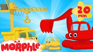 My Magic Living Construction Vehicles Morphle Excavator Bulldozer Dump Truck and Crane videos [upl. by Euseibbob116]