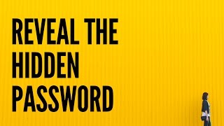 How to Reveal the Hidden Password on the Login Page [upl. by Aratas690]