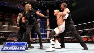 Evolution reunites to humble The Shield on Raw SmackDown April 18 2014 [upl. by Vandyke]