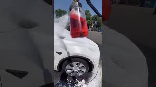 Car foam wash karne ka naya tarika 😱shorts tricks viral new trending [upl. by Siroval635]