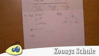 Fehlende Seiten im beliebigen Dreieck vorgerechnet  Sinussatz und Kosinussatz  26  Blatt 7050 [upl. by Brandenburg930]