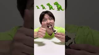 Dinosaur vs small challenge 😱 short trending foodchallenge ytshorts [upl. by Biddy639]