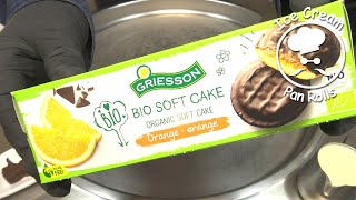 Griesson Organic Soft Cake Ice Cream Rolls  Food Art  how to transform soft cake into rolled ice [upl. by Pebrook587]