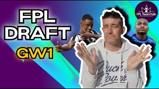 FPL  FIRST FPL DRAFT  GW1 [upl. by Jaret751]