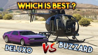 GTA 5 ONLINE  DELUXO VS BUZZARD  WHICH IS BEST [upl. by Ariaet257]