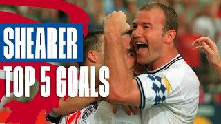 Alan Shearers Greatest Goals for England  Top 5 [upl. by Tremayne980]