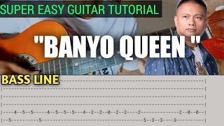 BANYO QUEEN – Andrew E  BASS LINE GUITAR TUTORIAL [upl. by Yelsna]