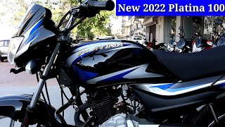 New 2022 Platina 100 Blue Color Review🔥 platina 100 on road price ✅platina gadi  Platina bike [upl. by Ocirrej]