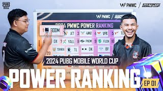 2024 PMWC POWER RANKINGS  EP01  PUBG MOBILE ESPORTS [upl. by Ailed386]