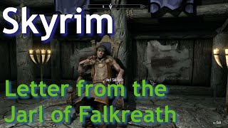 Skyrim Letter from the Jarl of Falkreath [upl. by Uzzia]