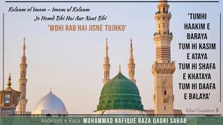 WOHI RAB HAI JISNE TUJHKO  Kalaam e Aala Hazrat [upl. by Benedix]