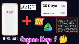 UNLI5G 599 sa PLDT Home WiFi H153381 at UNLI DATA TNT Smart sim testing Gagana kaya [upl. by Nuahsyd894]