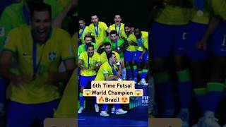 6th Title to Brazil 😍 Futsal Champion  Brazil vs Argentina futsal brasil futsalwcfifaworldcup [upl. by Ahsuat521]