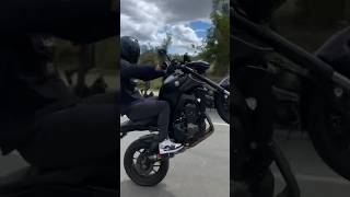 Yamaha MT09 wheelie mt09 viral akrapovic shorts [upl. by Adlemi]