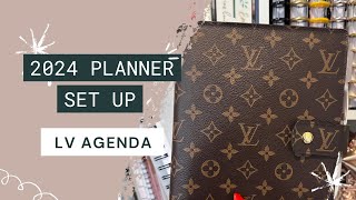 2024 PLANNER SET UP  LV MG AGENDA  A5 AGENDA  MINIMAL PLANNING [upl. by Manvell]