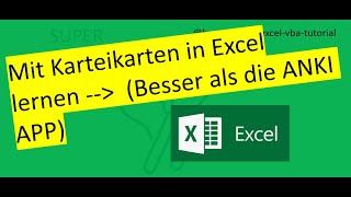 039 Mit Karteikarten in Excel lernen  Besser als die ANKI App  Lernen  vba  excel prüfungtest [upl. by Nnylsor721]