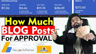 How Many Blog Posts for AdSense Approval  Google AdSense Approval  Blog Course Part 11 [upl. by Assirahc209]