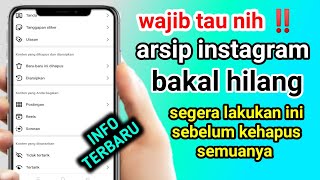 cara backup arsip story dan postingan di instagram  ig  instagram terbaru [upl. by Ednew]