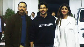 Shilpa Shetty Sidharth Malhotra amp Rohit Shetty Spotted At Kalina Airport  Indian Police Force [upl. by Wellington]