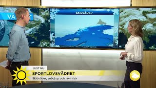 Här kommer färsk sportlovsväderrapport  Nyhetsmorgon TV4 [upl. by Mount]